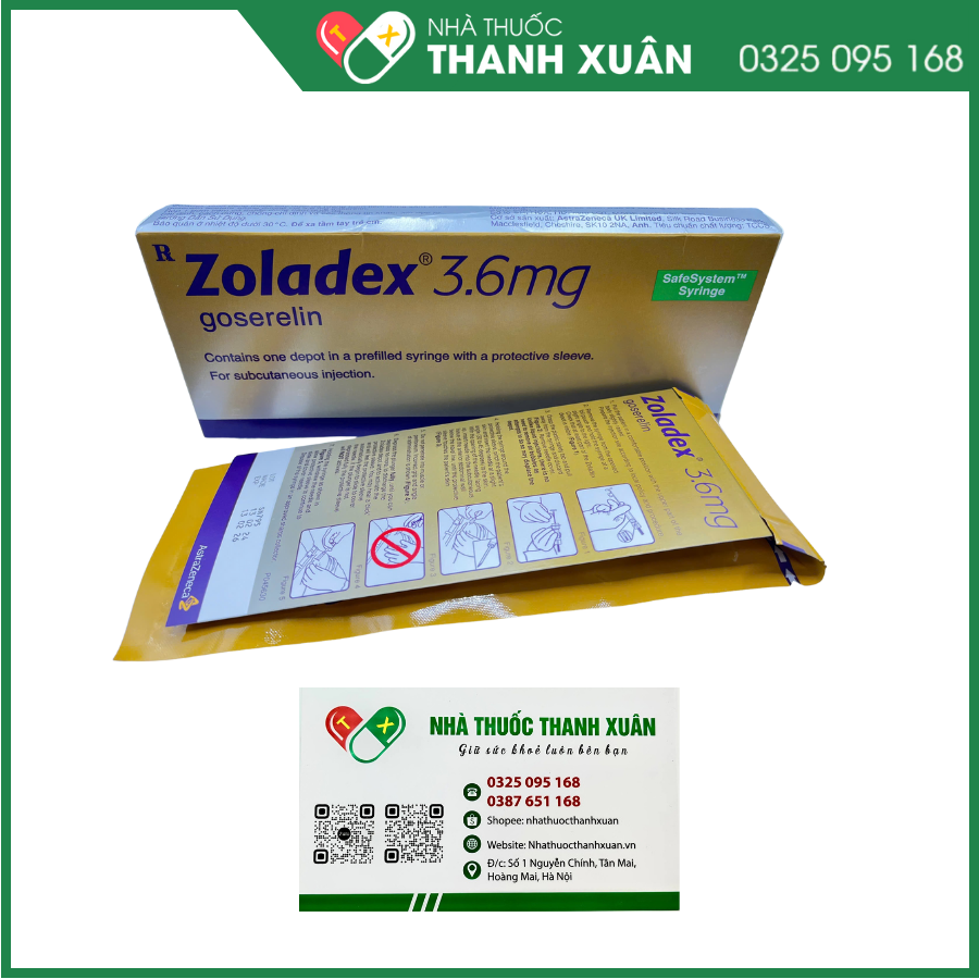Zoladex 3,6mg trị ung thư vú và ung thư tuyến tiền liệt